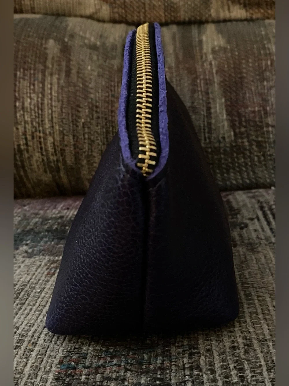 Portland Leather Goods Almost Perfect Total Eclipse Makeup Bag.